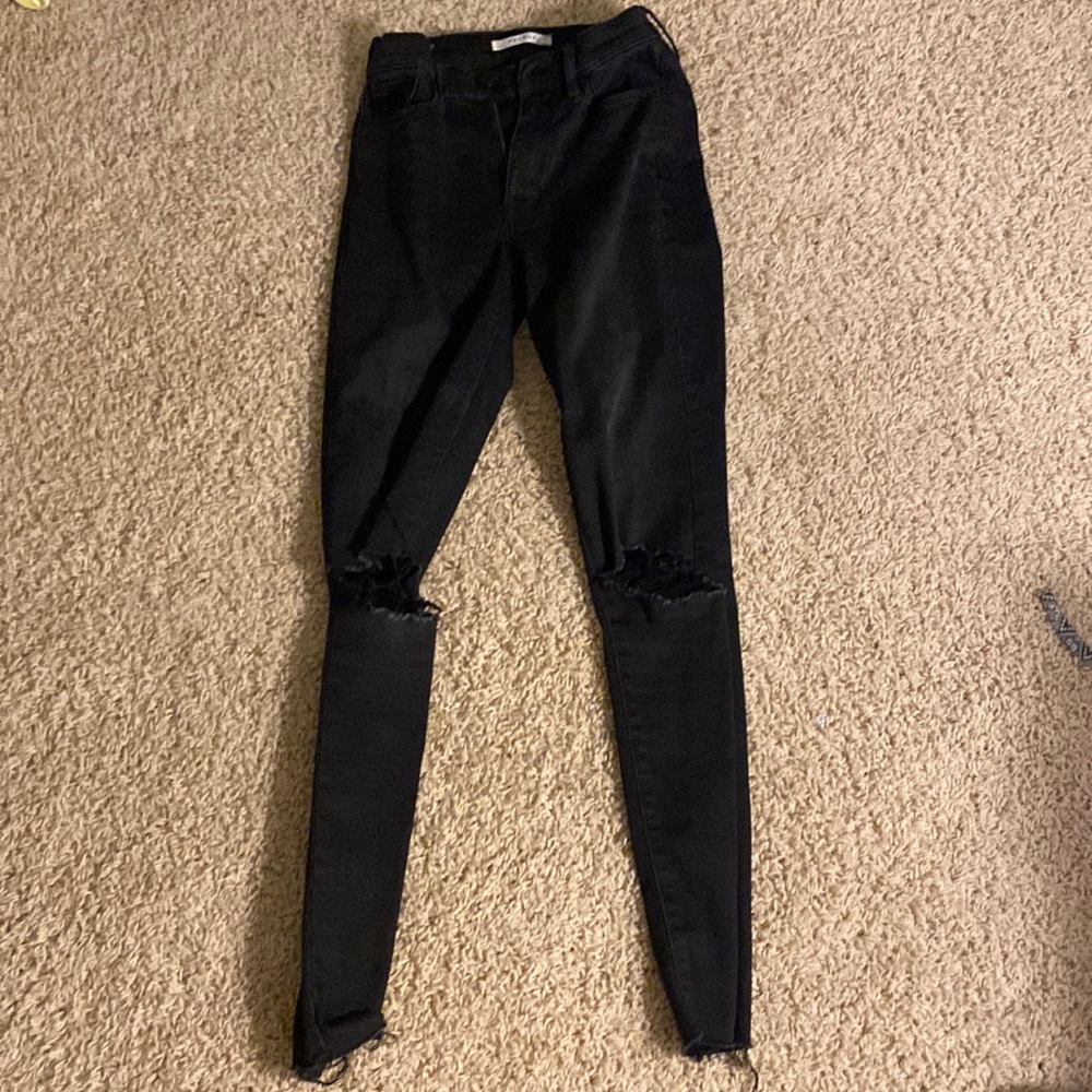 black ripped pacsun jeans